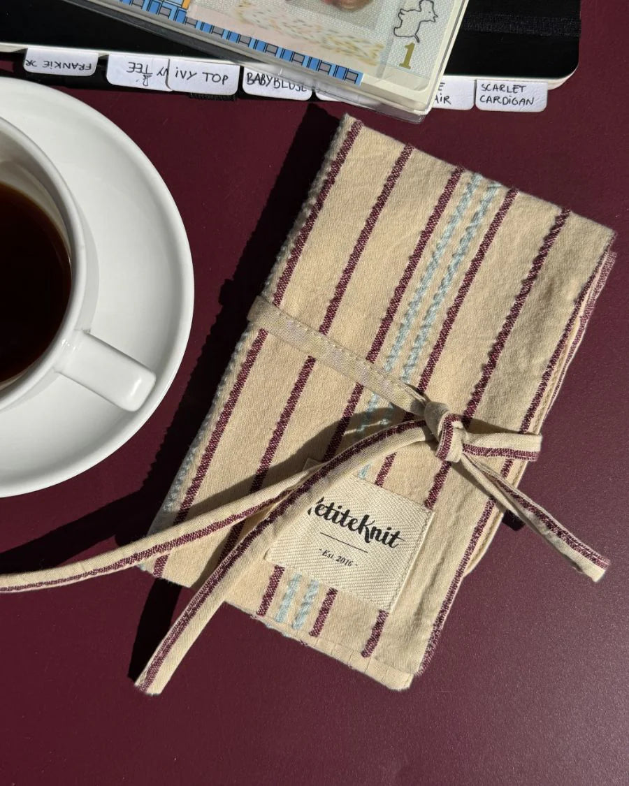 PetiteKnit Knitter's Needle Case - Seersucker Twin Stripe