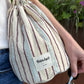PetiteKnit Knitter's Project Bag - Seersucker Twin Stripe