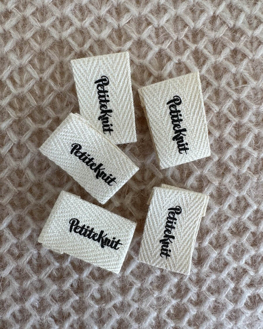 PetiteKnit Labels - folded black
