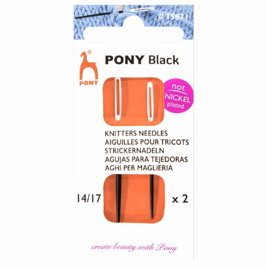 Pony Black Knitters' Needles (Set of 2)
