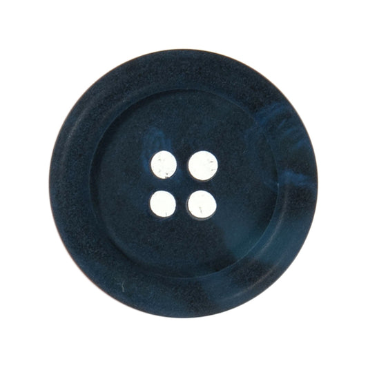Recycled Paper 4 Hole Button (23mm) - Navy Horn
