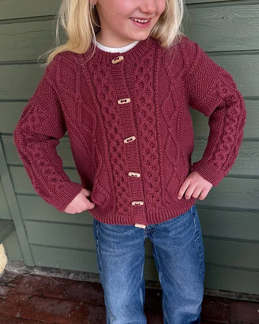 Dagmar Jacket Junior | PetiteKnit Printed Knitting Pattern