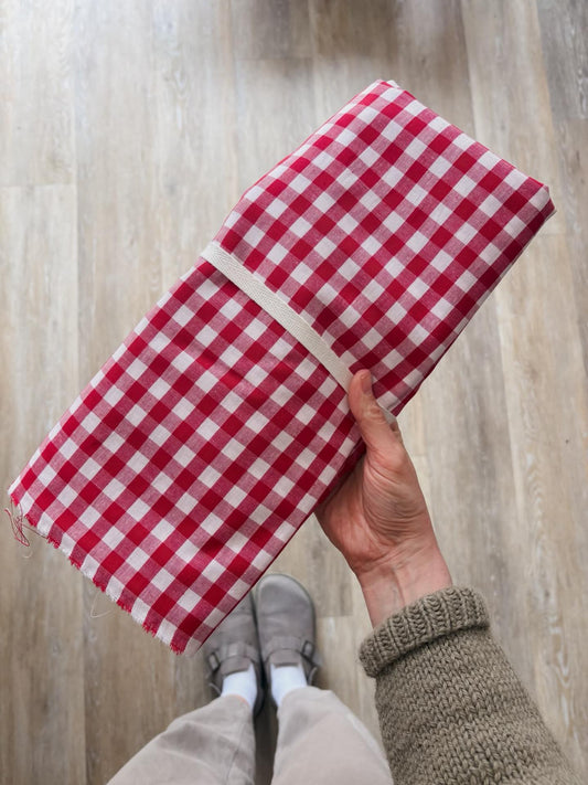 Gingham (Red) - 1m