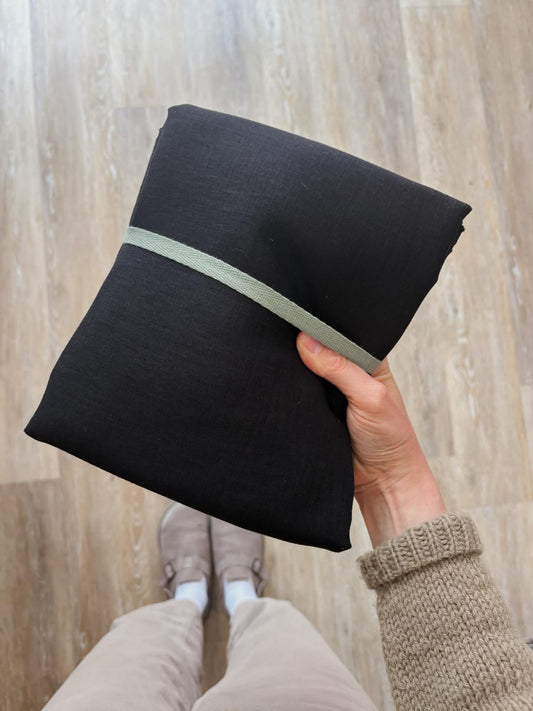 French Linen (Black) - 2m