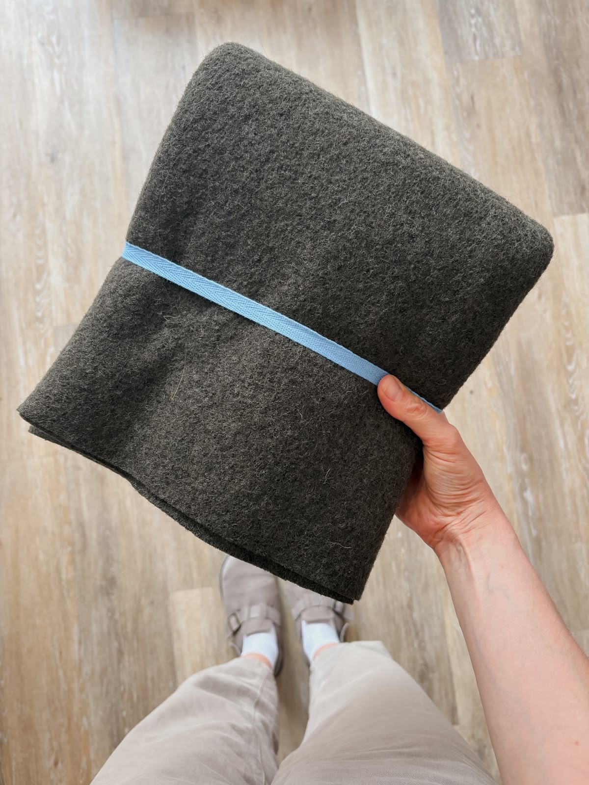 Premium Boiled Wool (Olive) - 1m
