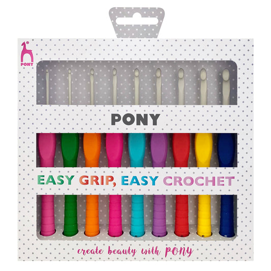 Pony Easy Grip Crochet Hook Set (set of 9) - 2mm-6mm