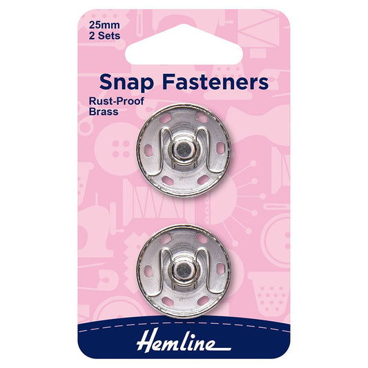 Hemline Snap Fasteners Set of 2 - 25mm