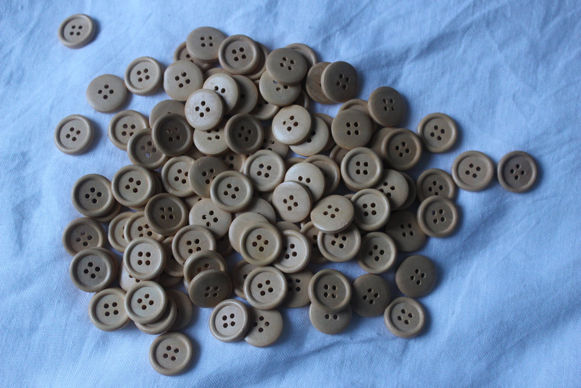 traditional natural wood button 5