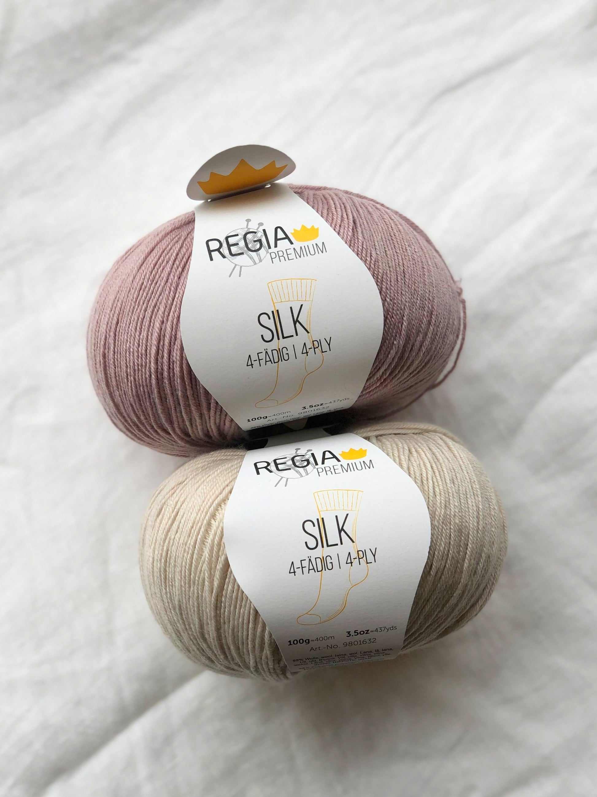 regia premium silk sock yarn 100g rose