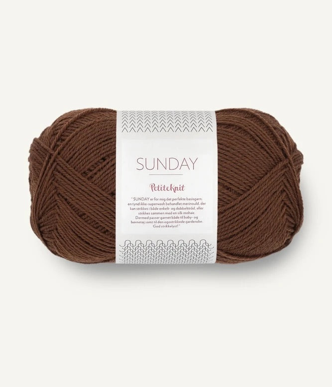 Sandnes Garn Petite Knit Sunday yarn in colour Milk Chocolate 3072