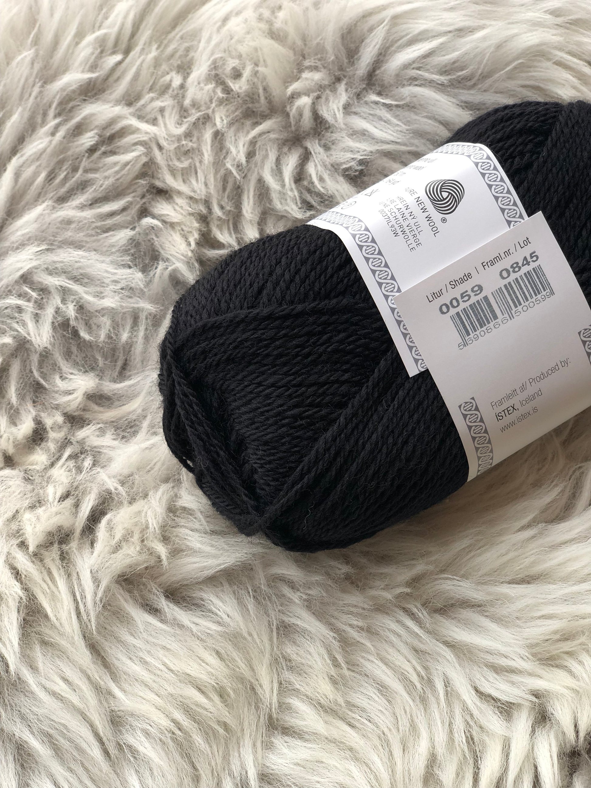 lopi kambgarn yarn 50g black #0059