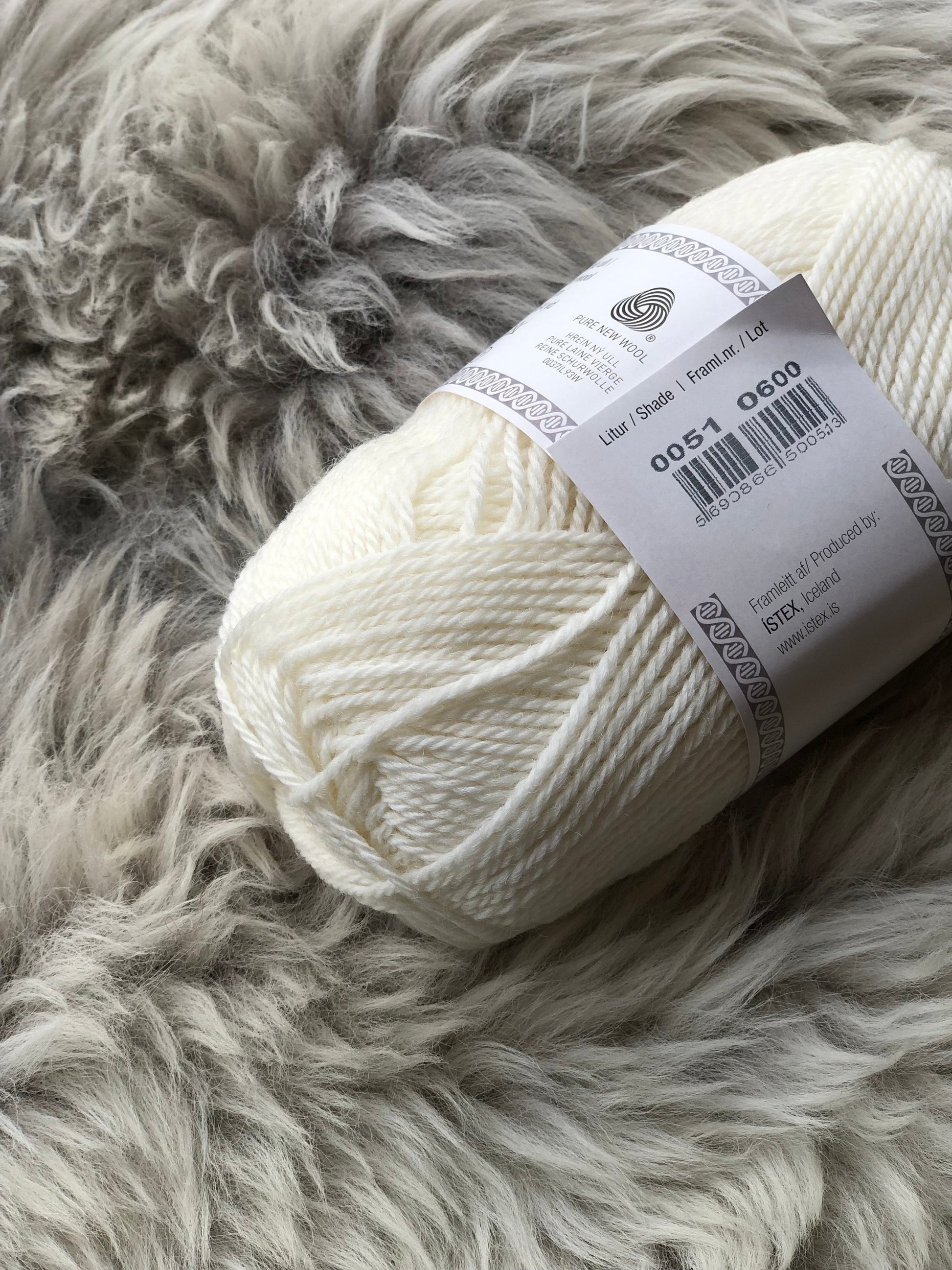 lopi kambgarn yarn 50g white #0051