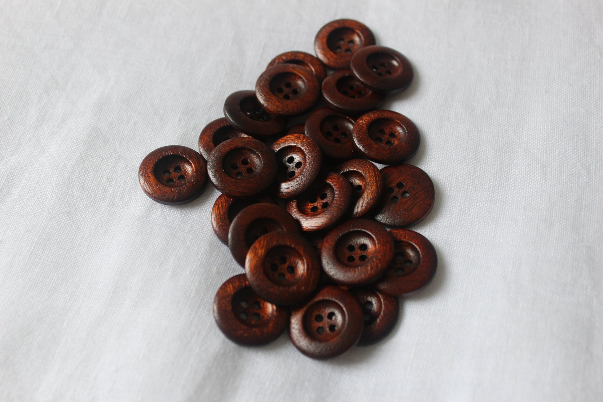chocolate stain wooden button 2