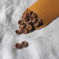 camellia wood traditional button 15mm 1