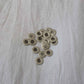 brushed metal button 18mm 2