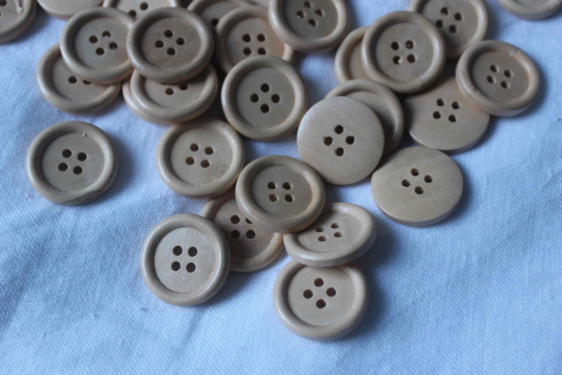 traditional natural wood button 3