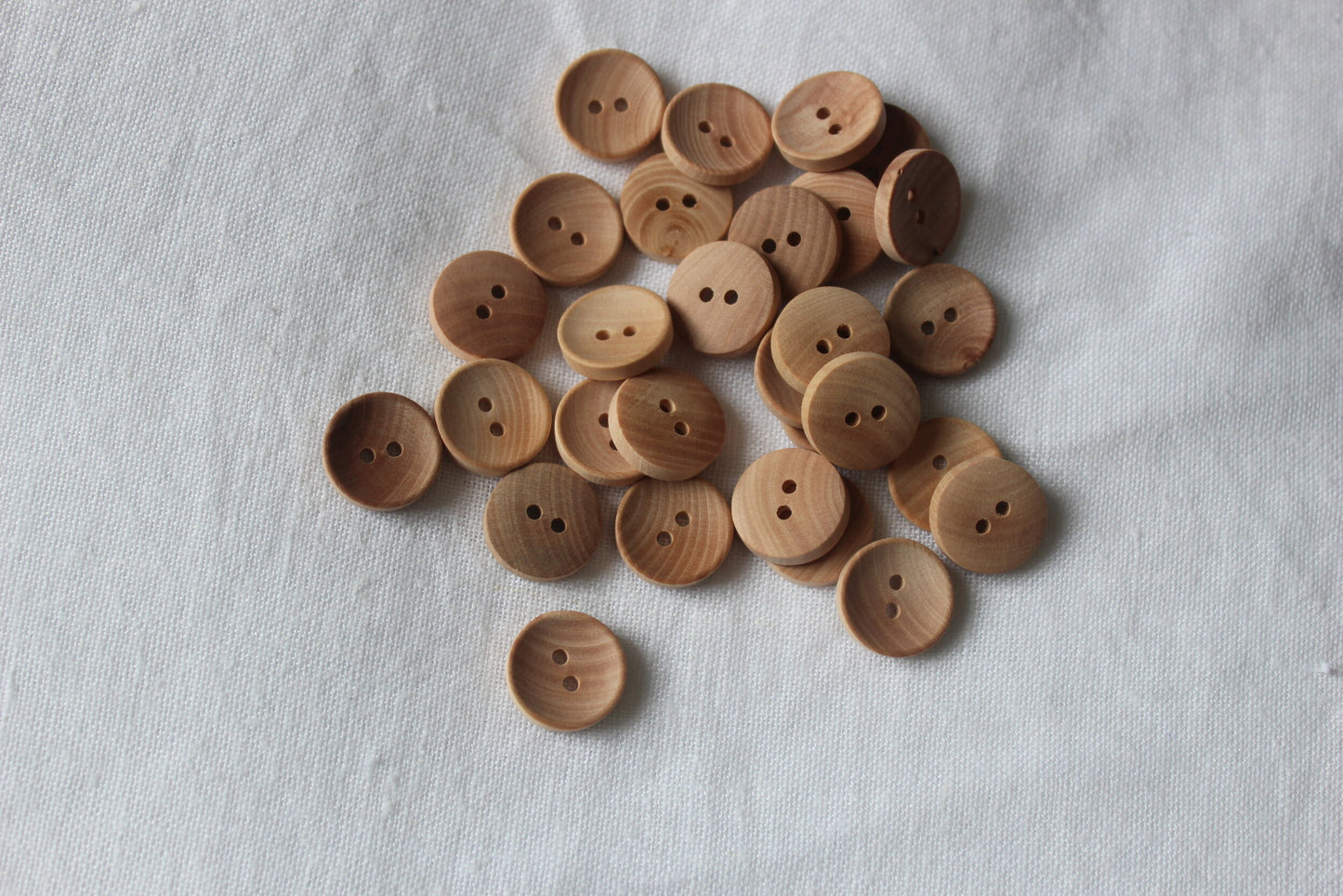 camellia wood concave button 15mm 2