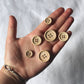 chestnut wood traditional button 1
