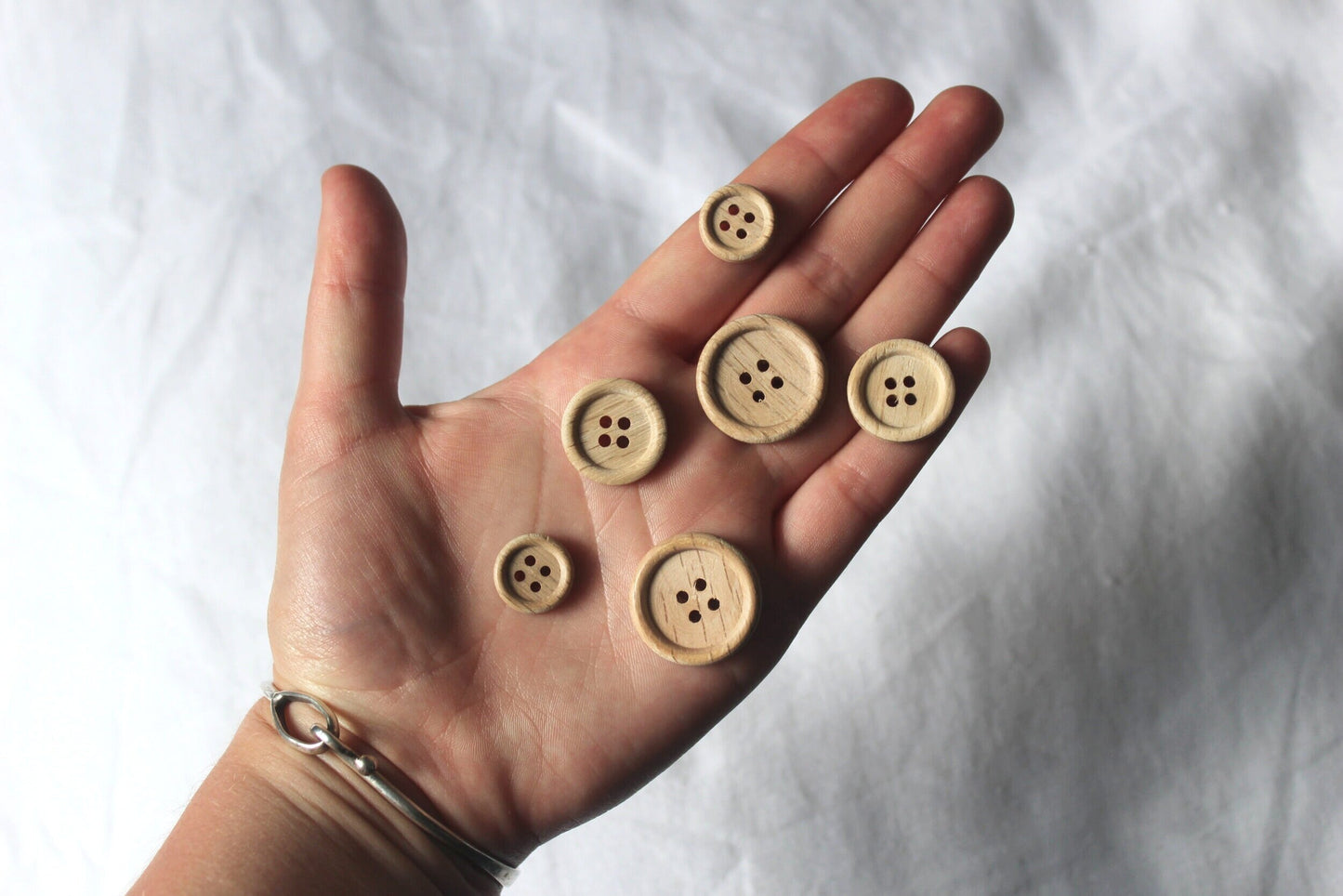 chestnut wood traditional button 1
