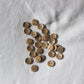 chestnut wood concave button 15mm 2