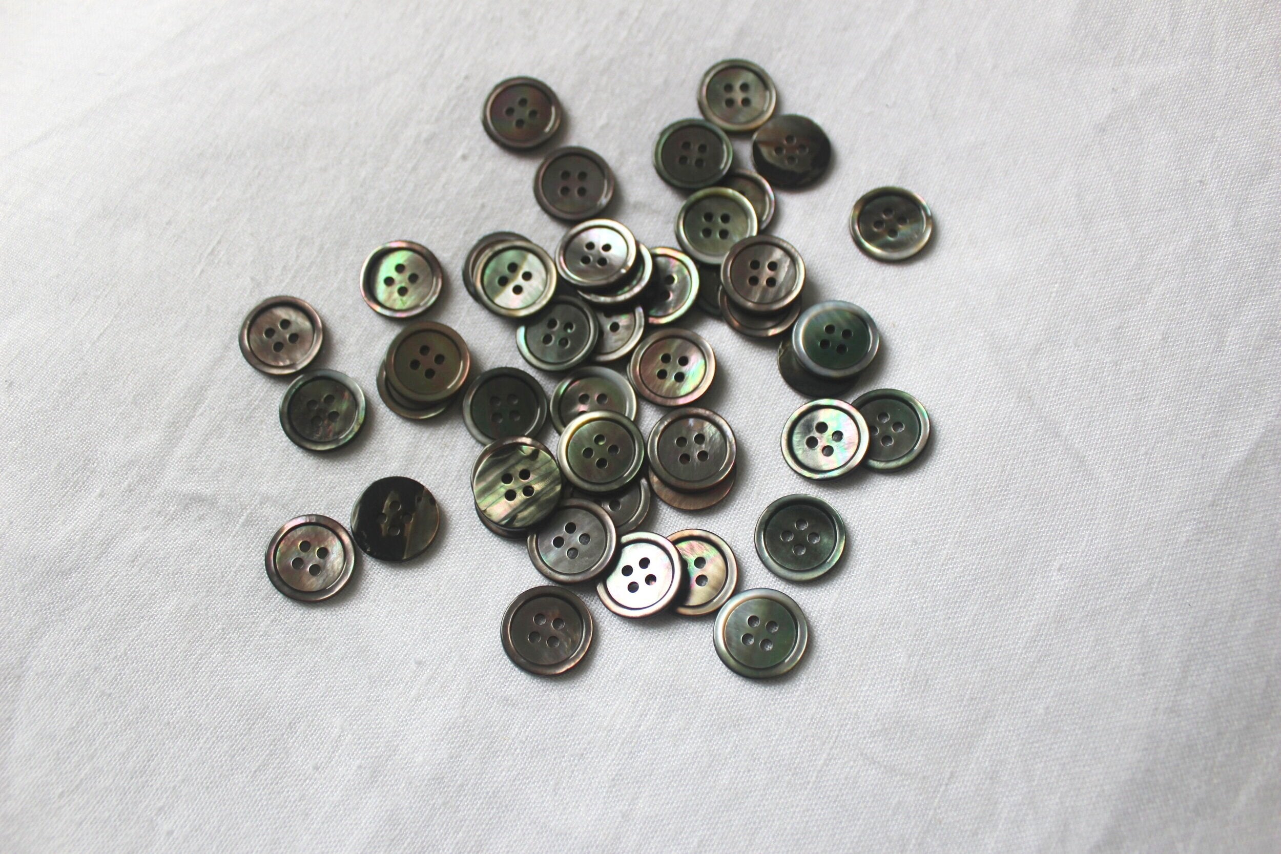 Grey Shell Buttons Traditional Grey Shell Button | No Frills Knitting