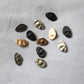 textured matte metal buttons 25mm x 15mm 2