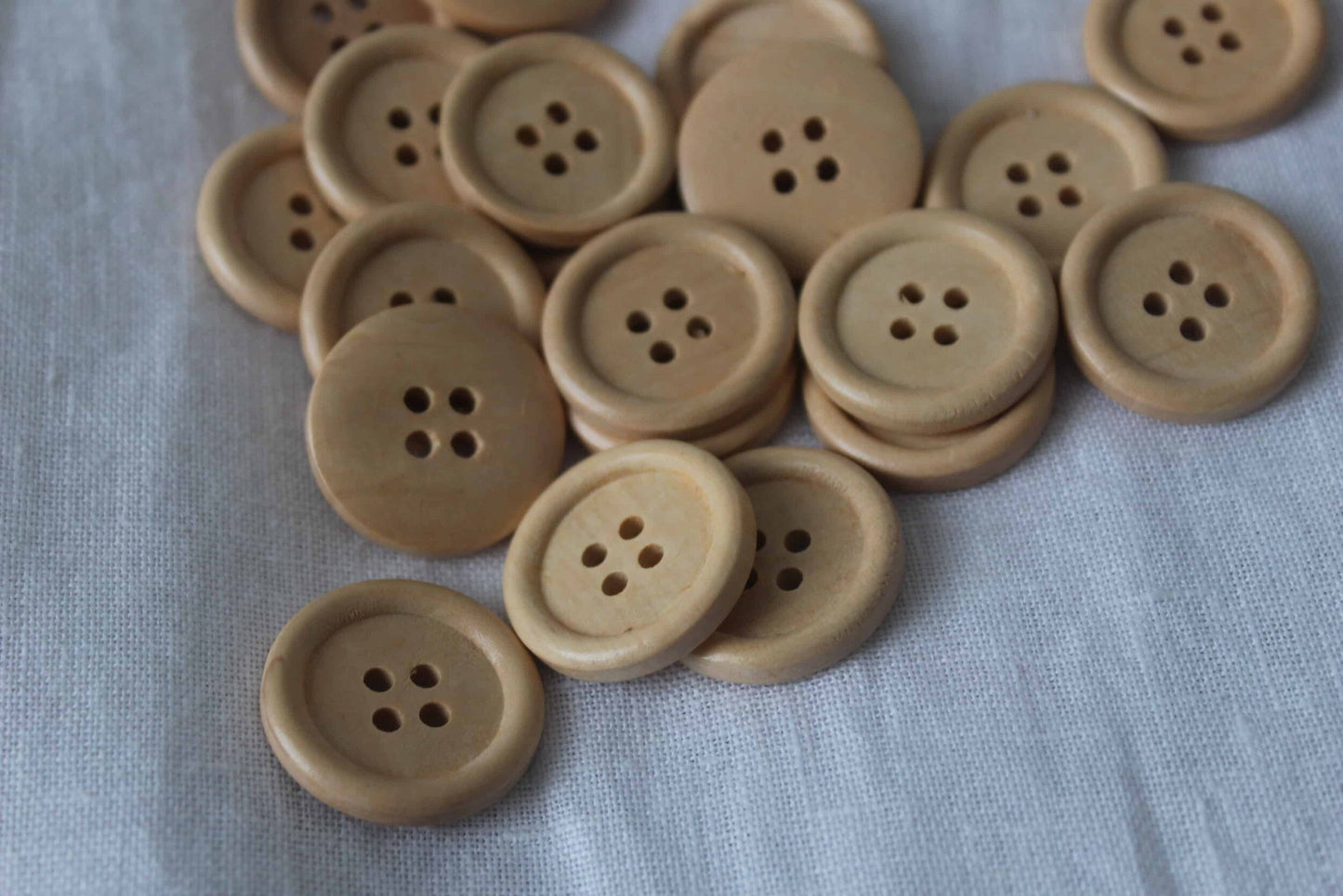 traditional natural wood button 2