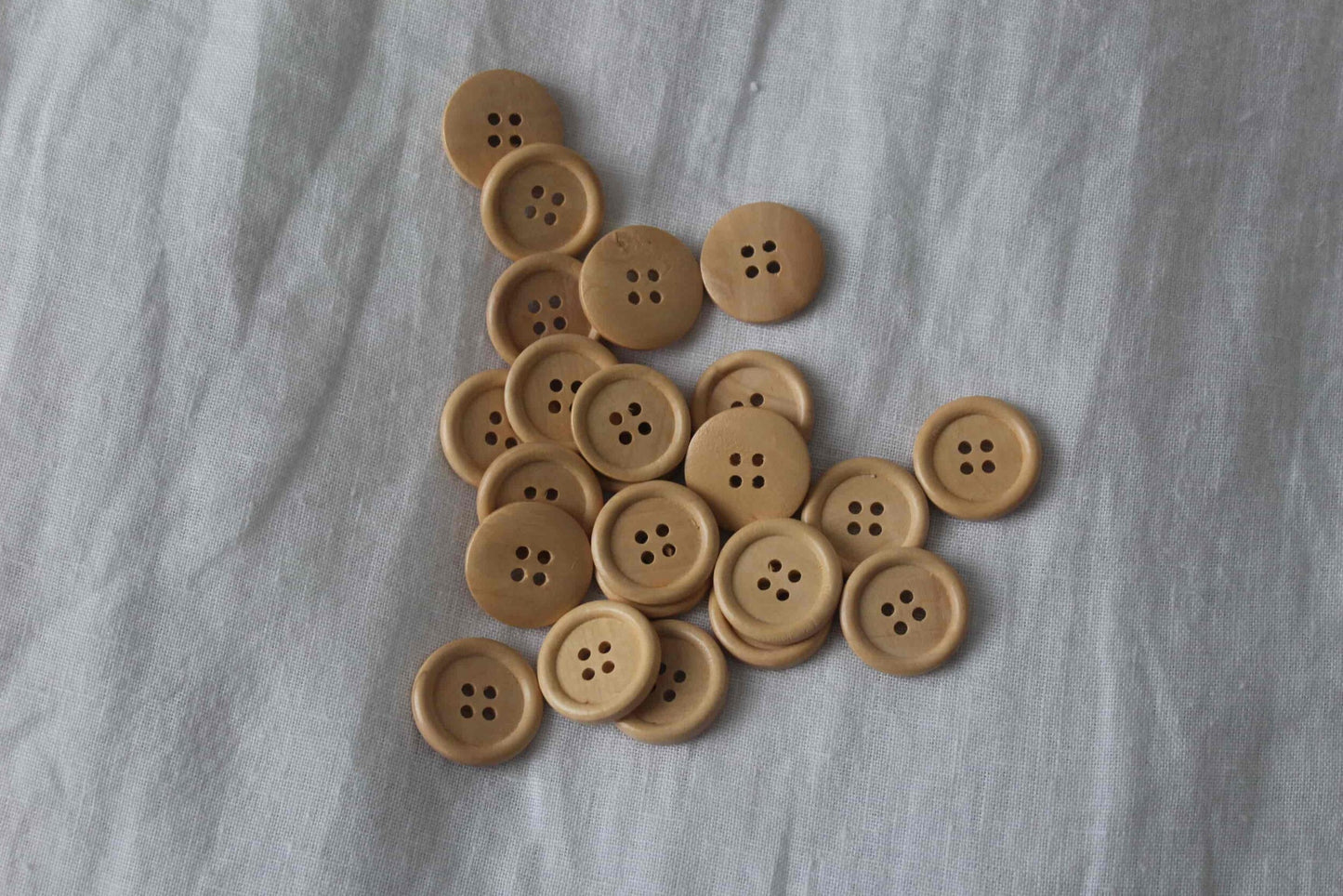 traditional natural wood button 1