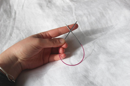 knitpro nova metal circular knitting needle 25cm 1