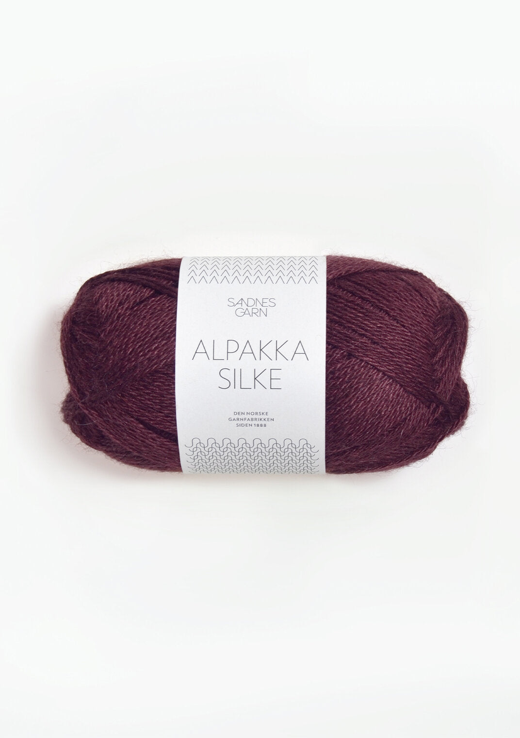 sandnes garn alpakka silke yarn 50g deep burgundy 4372
