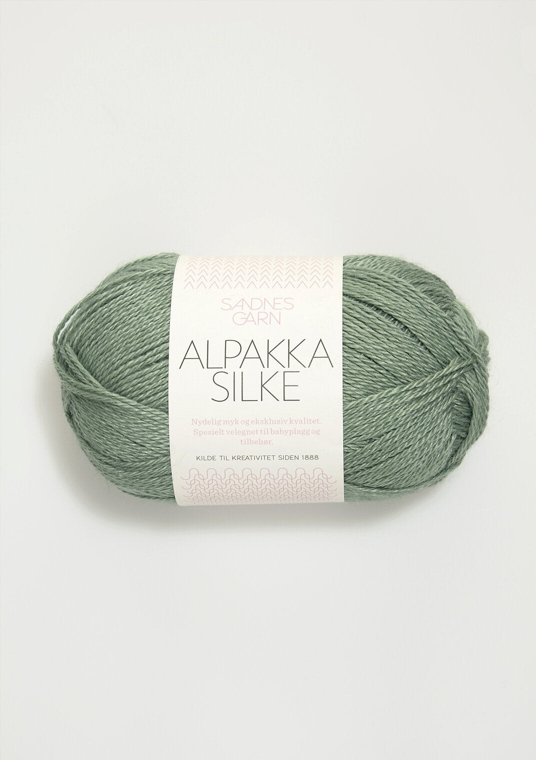 sandnes garn alpakka silke yarn 50g dusty green 7741