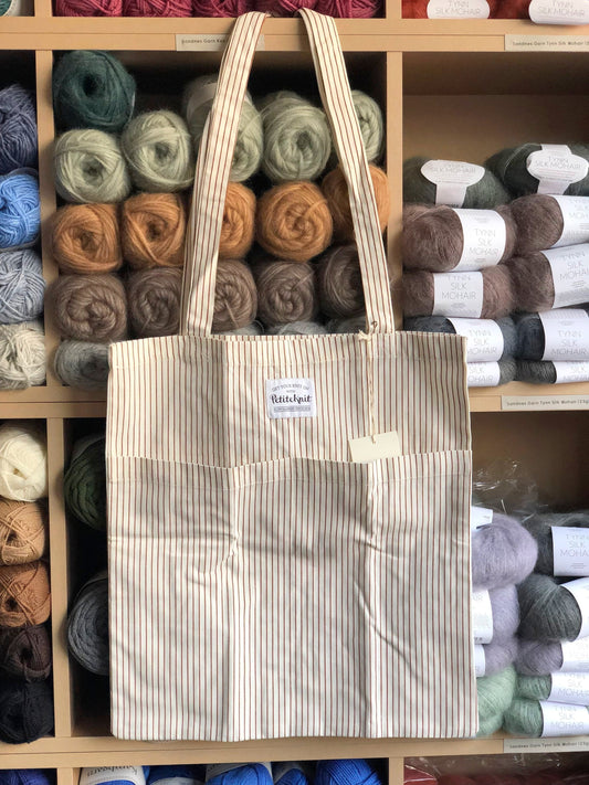 petiteknit knit to go tote bag hazel stripe 1