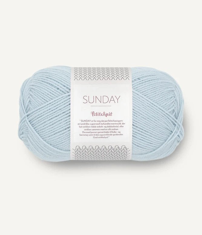 sandnes garn sunday by petiteknit yarn 50g diamond blue #6012