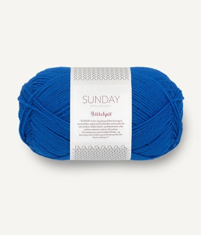 sandnes garn sunday by petiteknit yarn 50g electric blue #6046