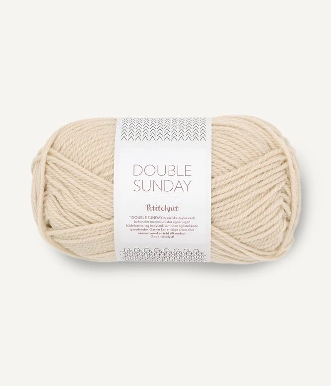 sandnes garn double Sunday by petiteknit yarn almond #2511