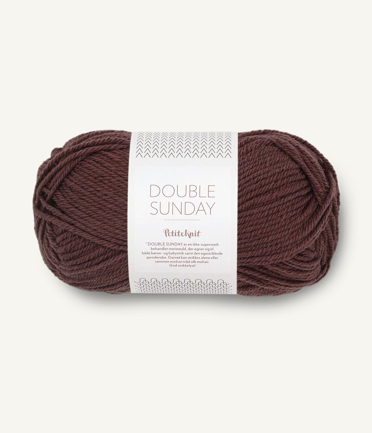 sandnes garn double Sunday by petiteknit yarn coffee bean #4081