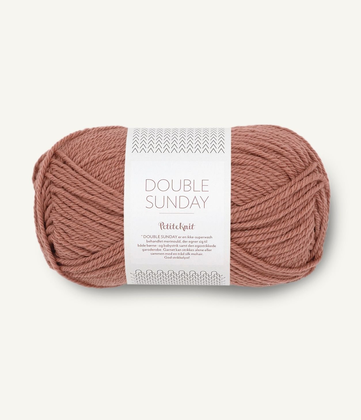 sandnes garn double Sunday by petiteknit yarn dusty rouge #3553