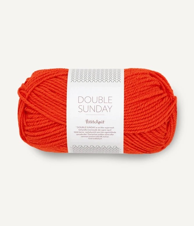 sandnes garn double Sunday by petiteknit yarn that orange feeling #3819